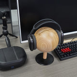Geekria Wooden Sphere Headphones Stand for Over-Ear | On-Ear Headphones, Gaming Headset Holder, Desk Display Hanger Compatible with Bose, Sony, Sennheiser, ATH, AKG, JBL, Beats and Most Headphones