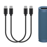 Geekria Type-C Speakers Charger Cable Compatible with Sony SRS-XB100, SRS-XB13, SRS-XB23, SRS-XB33, SRS-XB43, LSPX-S3, USB-C Replacement Power Charging Cord (1ft/30cm 2 Pack)