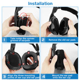 Geekria Comfort Hybrid Velour Replacement Ear Pads for Astro A50 Gen 4 Headphones Ear Cushions, Headset Earpads, Ear Cups Cover Repair Parts (Black)