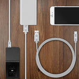 Geekria USB Headphones Charger Cable Compatible with Bose QC35 II, SoundLink II, Skullcandy Hesh3/2, AKG N60NC, Y50bt/45bt, USB to Micro-USB Replacement Power Charging Cord (4ft/120cm)