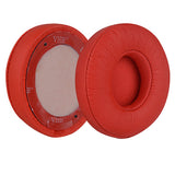 Geekria QuickFit Replacement Ear Pads for Beats Solo 3 (A1796), Solo 3.0 Wireless On-Ear Headphones Ear Cushions, Headset Earpads, Ear Cups Cover Repair Parts (Red)