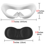 Geekria Sweat Proof Silicone Face Cover Pad Compatible with Pico Neo 4 Protective Lens Cover Accessories, Washable Lightproof Anti-Leakage Fit for Pico Neo 4, Replacement Accessories (White)
