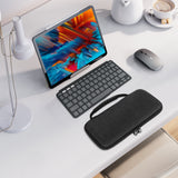Geekria Keyboard Carrying Case, Compatible with Logitech KEYS-to-GO 2 Hard Shell Protective Travel Bag (Dark Grey)