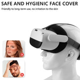 Geekria VR Cover Accessories Set Compatible With Pico Neo 3, Touch Controller Grip Cover, Pico Neo 3 Front Face Protector Cover, Silicone Face Cover with Lens Protective Cover (Black)