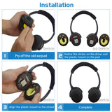 Geekria QuickFit Replacement Ear Pads for Bose QC3 ON-EAR, QuietComfort 3 Headphones Ear Cushions, Headset Earpads, Ear Cups Cover Repair Parts (Black)