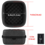 Geekria Shield Case for Large-Sized Over-Ear Headphones, Replacement Hard Shell Travel Carrying Bag with Cable Storage, Compatible with HiFiMAN HE 6se, HE 1000 Headsets (Dark Grey)