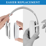 Geekria SNAP Ear Pads Replacement Kit for Beats Studio Pro Headphones, Magnetic Easy Switch Ear Cushions, Exchange Earpads in Seconds, Repair Parts (White Protein Leather, 1 Pair)
