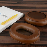 Geekria QuickFit Replacement Ear Pads for ATH M50X, M50xBT2, M50XBT, M50, M40X, M30, M20, M10, ATH-MSR7 Headphones Ear Cushions, Headset Earpads, Ear Cups Cover Repair Parts (Brown)