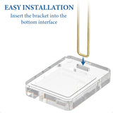 Geekria Clear Headphones Stand with Gold-Tone Hardware for Over-Ear, On-Ear Headphones, Gaming Headset Holder, Acrylic Transparent Headphone Desk Display Hanger (Gold)