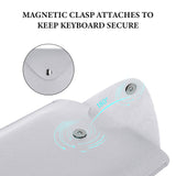 Geekria Slim Keyboard Sleeve Case, Vegan Leather Travel Portable Bag, Compatible with Apple Magic Keyboard with Numeric Keypad, Logitech MX Keys S / MX Keys / MK955(Light Gray)