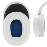 Geekria QuickFit Replacement Ear Pads for Skullcandy Crusher Wireless, Crusher Evo, Crusher ANC, Hesh 3 Headphones Ear Cushions, Headset Earpads, Ear Cups Cover Repair Parts (White)