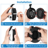 Geekria Comfort Ice Silk Replacement Ear Pads for Sony INZONE H7 (WH-G700), INZONE H9 (WH-G900N) Headphones Ear Cushions, Headset Earpads, Ear Cups Cover Repair Parts (Black)