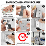 Geekria Headphone Wall Mount Aluminum Headset Holder, Gaming Headset Headphone Hook Holder, Headphone Stand Hanger Wall Mount Under Desk for All Headphones Size (2Pcs / Z / Black)