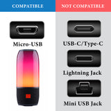 Geekria USB Speakers Short Charger Cable Compatible with JBL GO2, Flip4, Flip3, Charge2+, Charge3, Pulse3, Boombox, USB Replacement Power Charging Cord (1 ft / 30 cm 2 Pack)