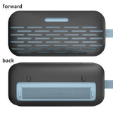 Geekria Silicone Speaker Case Cover, Compatible with Bose SoundLink Flex Gen 1 Case, Protective Waterproof Soft Skin, Replacement Bluetooth Speakers Travel Carrying Case with Keychain Hook (Black)