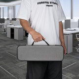 Geekria Keyboard Carrying Case, Hard Shell Protective Travel Bag. Compatible with Apple Magic Keyboard with Numeric Keypad and Apple Magic Mouse Combo Case. (Light Grey)