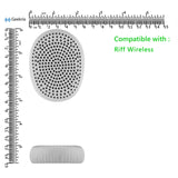 Geekria QuickFit Replacement Ear Pads for Skullcandy Riff Wireless Headphones Ear Cushions, Headset Earpads, Ear Cups Cover Repair Parts (White)