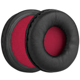 Geekria QuickFit Replacement Ear Pads for SONY MDR-ZX600 Headphones Ear Cushions, Headset Earpads, Ear Cups Cover Repair Parts (Black/Red)
