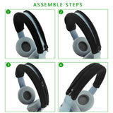 Geekria Flex Fabric Headband Cover Compatible with Beats Solo 3, Solo 2 Headphones, Head Cushion Pad Protector, Replacement Repair Part, Sweat Cover, Easy DIY Installation (Black)