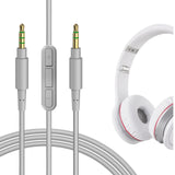 Geekria Audio Cable with Mic Compatible with Beats Studio Pro, Studio 3 Headphones Cable, 1/8" (3.5mm) to 3.5mm Replacement Stereo Cord with Inline Microphone and Volume Control (5.6 ft / 1.7 m)