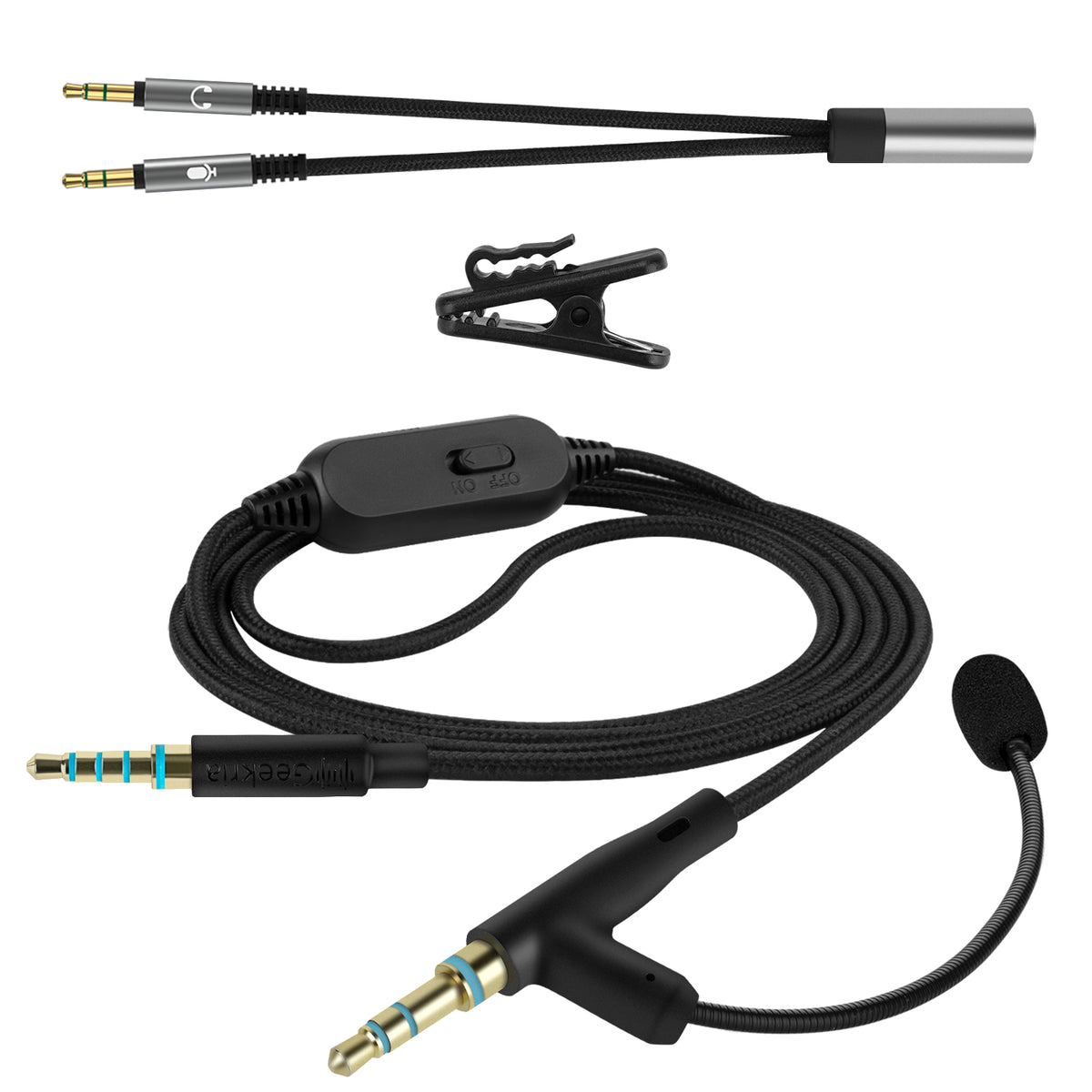 Geekria Boom Mic Headphones Cable Compatible with Sony WH-1000XM6/1000