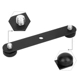 Geekria for Creators Double Microphone Mounts Connector Rod, 3/8 Male to Mic Boom Arm Port, Microphone Thread Adapter Compatible with Mic Stand, Microphone Arm (Black)