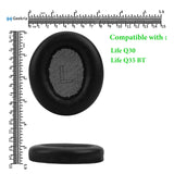 Geekria Elite Sheepskin Replacement Ear Pads for Anker Soundcore Life Q30/Q35 BT Headphones Ear Cushions, Repair Parts (Black)