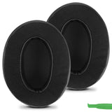 Geekria Comfort Hybrid Velour Replacement Ear Pads for Arctis HyperX Skullcandy Sony SteelSeries Turtle Beach and Other Large or Mid-Sized Over-Ear Headphones, Replacement Ear Cushion (Black)