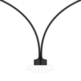 Geekria Wireless Earphone Magnetic Anti-Lost Strap Accessories, Soft Silicone Sport Earphones Anti-Lost Strap, Lanyard, Compatible with JBL Vibe Beam, Tune Flex, Tune 230NC TWS (Black/2 Pack)