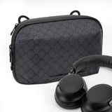 Geekria Elite Headphones Pouch Compatible with Bose QC Ultra, JBL Tour ONE M3, Sony WH-1000XM6 and More, Soft Shell Replacement Protective Travel Carrying Bag with Cable Storage (Dark Grey)