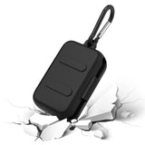 Geekria Silicone Case Cover Compatible with Skullcandy DIME/2 True Wireless Earbuds, Protective Earphones Skin Cover with Keychain Hook, Charging Port Accessible, Front LED Visible (Black)