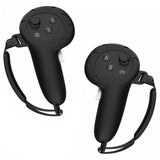Geekria Silicone Controller Cover Compatible with Meta Quest 3, Anti-Throw Handle Sleeve, with Adjustable Wrist Knuckle and Signal Hole, VR Touch Controller Grip Cover (Black/1 Pair)