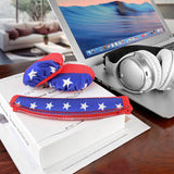 Geekria Flex Fabric Headband Cover Compatible with Bose QuietComfort QC Ultra QC45 QC35II QC25 Headphones, Head Cushion Pad Protector, Replacement Repair Part, Easy Installation (American Flag)