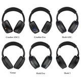 Geekria Flex Fabric Headband Cover Compatible with Skullcandy Crusher Evo, Crusher ANC, Crusher ANC 2, Hesh 3, Hesh Evo, Hesh ANC, Venue Headphones, Replacement Repair Part (Black)