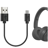 Geekria USB Headphones Short Charger Cable Compatible with Beats Solo3.0 Studio3, JBL Endurance Peak LIVE 400BT 500BT Charger, USB to Micro-USB Replacement Power Charging Cord (1 ft / 30cm)