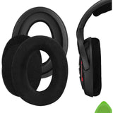 Geekria Comfort Velour Replacement Ear Pads Compatible with Sennheiser GAME ONE, PC360, PC363D, PC373D Headphones Ear Cushions, Repair Parts with Video Guide (Black)