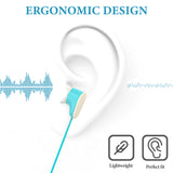 Geekria Kids Wired Earbuds with Mic for School and Online Class, Children's 3.5mm Jack In-Ear Earphone with 85dB Volume Limit for Small Ears, Storage Case Included (Blue)