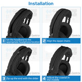 Geekria Flex Fabric Headband Cover Compatible with Razer Kraken Pro V2, 7.1 V2, Ultimate, Tournament Edition, Head Cushion Pad Protector, Replacement Repair Part, Easy DIY Installation (Black)