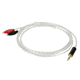 Geekria Apollo Silver-Plated Upgrade Audio Cable Compatible with Sennheiser HD660S HD600 HD650 HD580 Headphones, 3.5mm (1/8'') Replacement Headphones Cord for Hi-Resolution Audiophile (4 ft/1.2m)