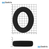 Geekria Comfort Velour Replacement Ear Pads for Sennheiser HD490 Pro, HD490ProPlus Headphones Ear Cushions, Repair Parts (Black)