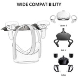 Geekria VR Wall Mount Stand Compatible with Meta Quest 3/Quest Pro/Quest 2/Quest/Rift S/Valve Index/HTC Vive/HP Reverb G2/Playstation VR Game Accessories Storage Stand Holder Hook (Silver)