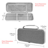 Geekria Keyboard Carrying Case, Hard Shell Protective Travel Bag, Compatible with Apple Magic Keyboard (MXCL3LL/A) / MK2A3LL/A / MXCK3LL/A / MK293LL/A, Mouse Combo Case (Light Gray)