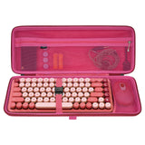 Geekria 75% Keyboard Case, Hard Shell Travel Carrying Bag for Compact 84 Key Computer Mechanical Gaming Keyboard, Compatible with Nuphy Air75, Logitech POP Keys/ POP ICON Combo (Rose)