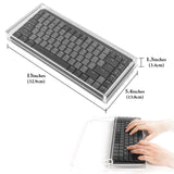 Geekria Keyboard Travel Case Compatible with Logitech MX Mechanical Mini Keyboard, Compact Wireless Keyboard Acrylic Dust Cover with Magnetic Closing, Full Closure Protection (Clear)