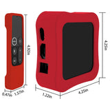 Geekria Protective Case for Apple TV 4K / 4th Gen Remote - Light Weight (Anti Slip) Shock Proof Silicone Cover for Apple TV 4K Siri Remote Controller with Lanyard (Red)