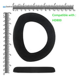 Geekria Comfort Velour Replacement Ear Pads Compatible with Sennheiser HD800 Headphones, Repair Parts (Black)