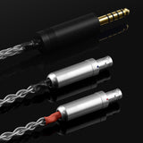 Geekria Apollo Single Crystal Silver Upgrade Audio Cable Compatible with Sennheiser HD800 HD800S HD820, 4.4mm Replacement Headphones Cord for Hi-Resolution Audiophile, HiFi Headset (4 ft / 130 cm)