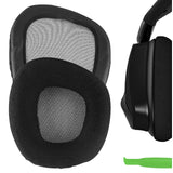 Geekria Comfort Mesh Fabric Replacement Ear Pads for Corsair VOID PRO, Void Pro RGB, Void Pro RGB SE, Void Elite, Void Elite RGB Headphones Ear Cushions, Ear Cups Cover Repair Parts (Black / Grey)