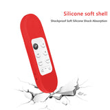 Geekria Chromecast Cover Compatible with Google TV HD 2022 Remote Control - Lightweight Non-Slip Shock Resistant Silicone Cover for Google TV 4K 2020 Remote Control with Lanyard (Red)
