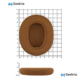 Geekria Comfort Mesh Fabric Replacement Ear Pads Compatible with Skullcandy Crusher Wireless, Crusher EVO, Crusher ANC, Hesh3, HeshEVO, HeshANC, Venue ANC Headphones, Ear Cushions (Brown)